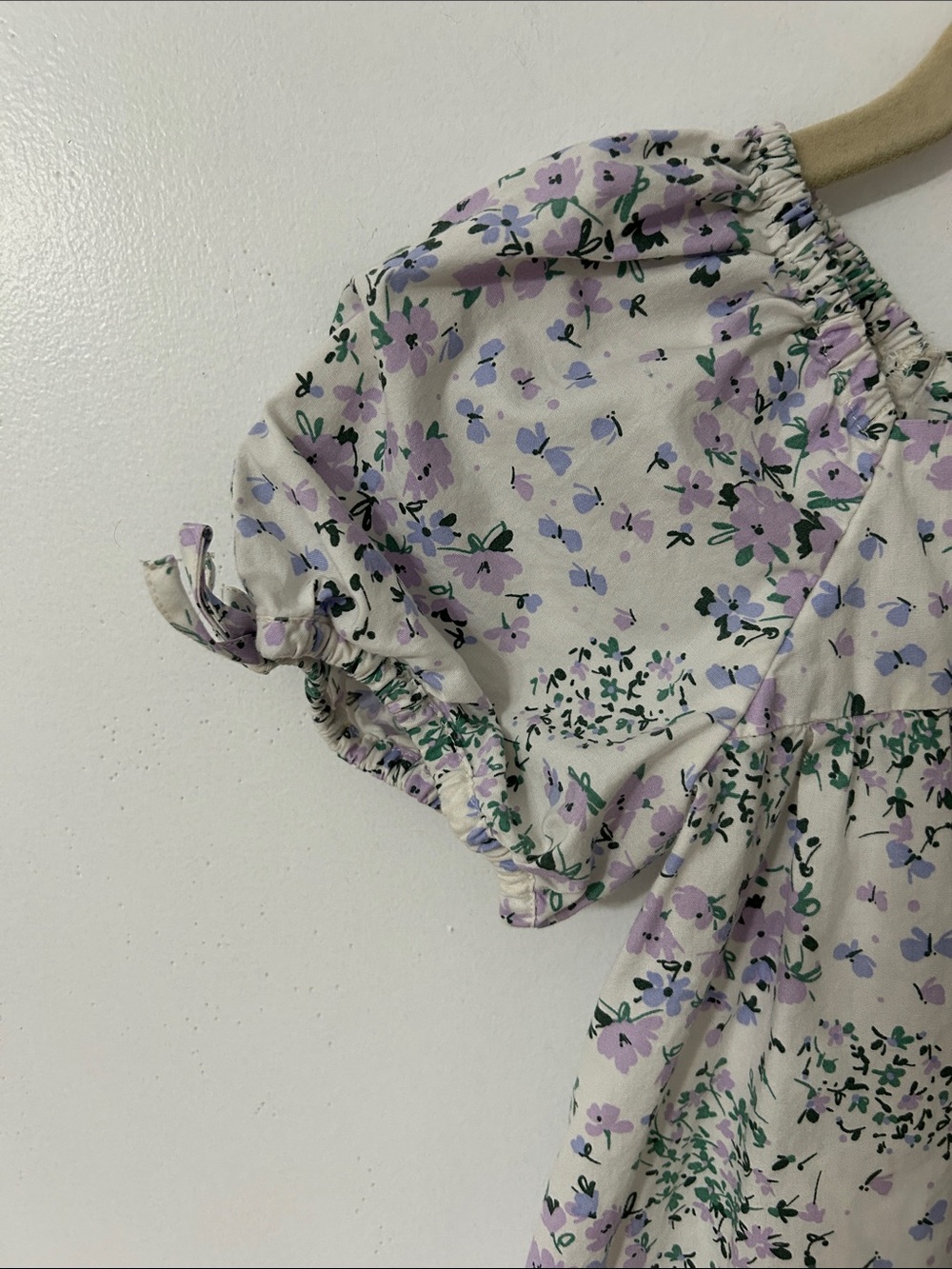 Crewcuts Girls Floral Puff-Sleeve Dress Size 3 Summer Playful Sweet Cottagecore - Picture 2 of 13